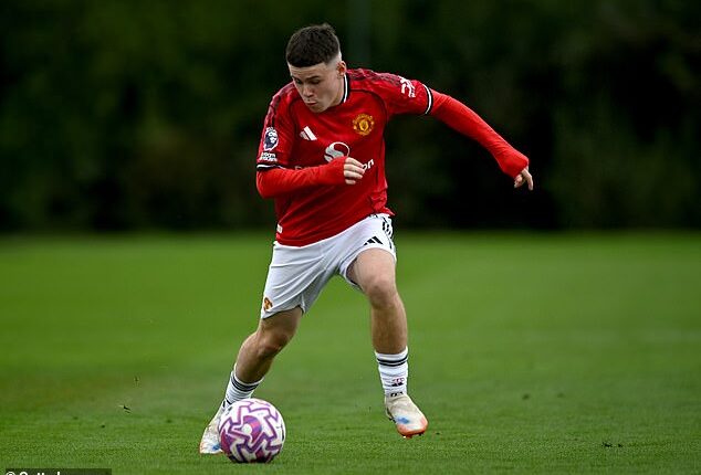 Wayne Rooney's son Kai scored his first goal for Manchester United's U-18s last month