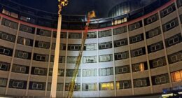 White City fire: 100 firefighters tackle blaze at nine-storey former BBC building in west London