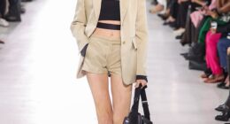 Naomi Watts' model daughter Kai Schreiber, 16, suffered a wardrobe malfunction while walking the runway this week