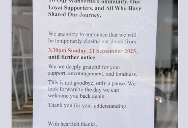 North shore residents spotted this sign posted outside Moon Phase bakery in St Leonards. The picture was then shared to a local Facebook page