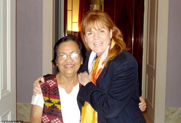 Sarah Ferguson pictured with Jeffrey Epstein's housekeeper Jun-Lyn Fontanilla in February 2010