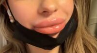 Malene Mauer (pictured) experienced a dramatic and painful reaction when she had lip filler - but the beauty practitioner who carried out the procedure blamed it on her menstrual period