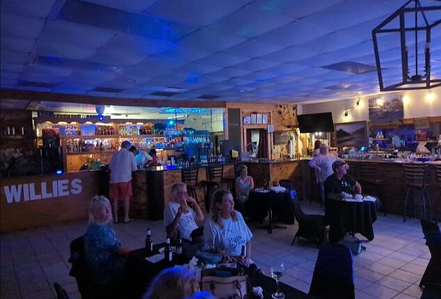 A deadly mass shooting took place around 1am Sunday at Willie's Bar and Grill in St. Helena Island, South Carolina (Pictured: Undated photo of the restaurant's interior)