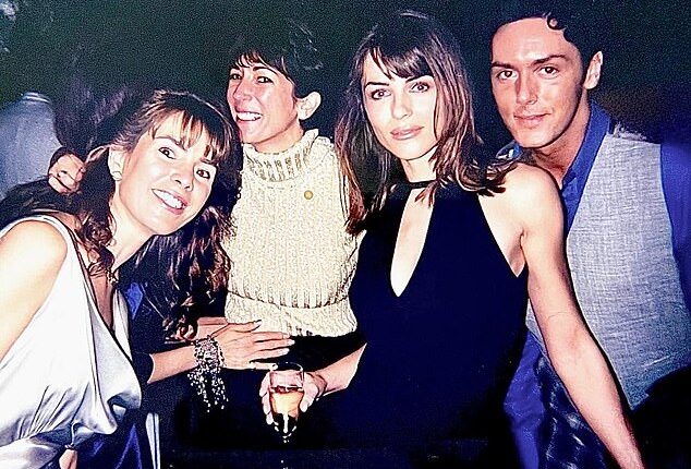 Actress Elizabeth Hurley poses at a party in October 1996 with ¿friend¿ Ghislaine Maxwell in a bombshell picture posted last night on social media