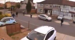 Footage shows the moment police Tasered and arrested an Afghan national after a triple stabbing