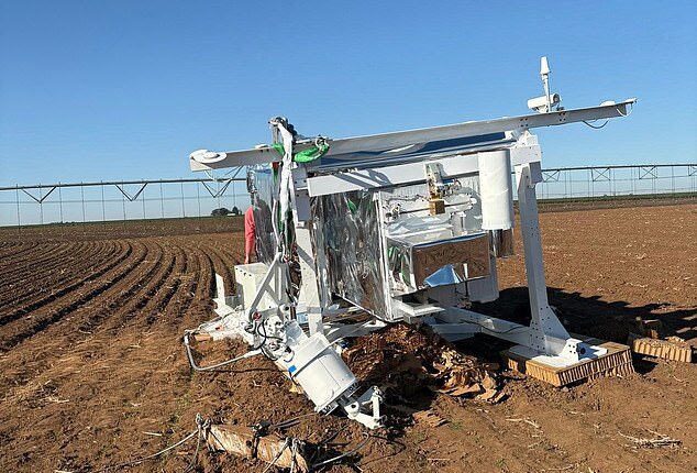 Agents race to Texas crash site as balloon from space is found in crops