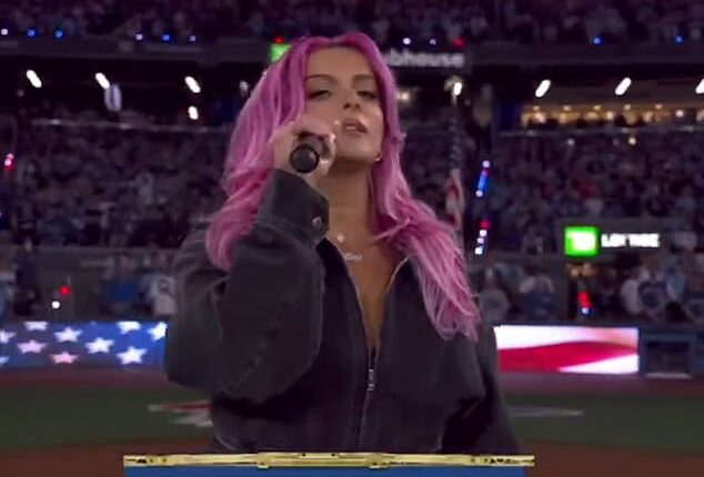 Bebe Rexha 's rendition of The Star-Spangled Banner got mixed reviews on Saturday