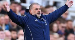 Ange Postecoglou mocks claims his Nottingham Forest career is a 'lost cause' - after video 'appears to show him being snubbed' by stars