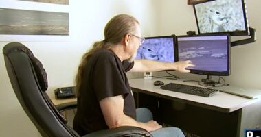 Joerg Arnu, pictured, captured audio following what he says was the crash of a top secret aircraft at Area 51 last month