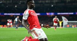 Bukayo Saka wrapped up a 2-0 victory for Arsenal over Olympiacos in the Champions League