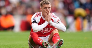 Arsenal have suffered a blow with captain Martin Odegaard picking up yet another injury