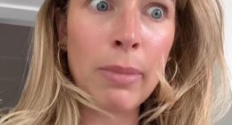Australian podcaster Cassidy McGill (pictured) has horrified her fans after discovering a cockroach floating in her morning cup of tea