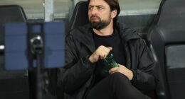 Russell Martin looks unimpressed during last night's 2-1 defeat to Sturm Graz in Austria