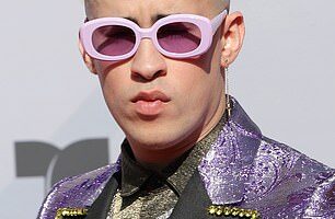 Puerto Rican rapper Bad Bunny is pictured in 2018