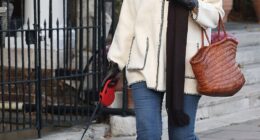 Martine McCutcheon was joined by man's best friend as she stepped out in Surrey on Monday, 12 months after her split with husband Jack McManus