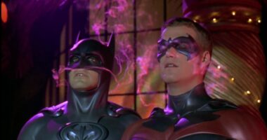 George Clooney and Chris O'Donnell as Batman and Robin