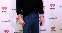 Benson Boone, the 23-year-old singer known for his powerhouse vocals and gravity-defying performances , showed off the results of his recent workouts in a jaw-dropping shirtless 'thirst trap' shared to Instagram on Thursdayl; (pictured 2024)