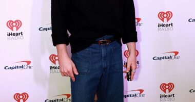 Benson Boone, the 23-year-old singer known for his powerhouse vocals and gravity-defying performances , showed off the results of his recent workouts in a jaw-dropping shirtless 'thirst trap' shared to Instagram on Thursdayl; (pictured 2024)