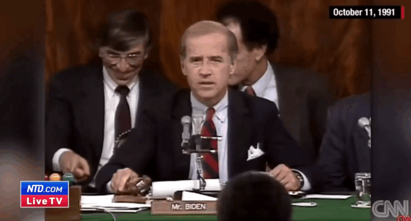 Joe Biden during Clarence Thomas' confirmation hearing.