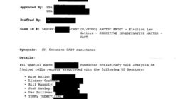 Grassley's office released this FBI memo discussing the cellular surveillance of nine sitting Republican lawmakers