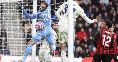 Forest keeper Mat Sels is helpless as Marcus Tavernier's corner goes straight in for 1-0
