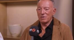 Bruce Springsteen admitted he was 'totally embarrassed' by his 'breakdown' as he opened up about his mental health journey on Wednesday