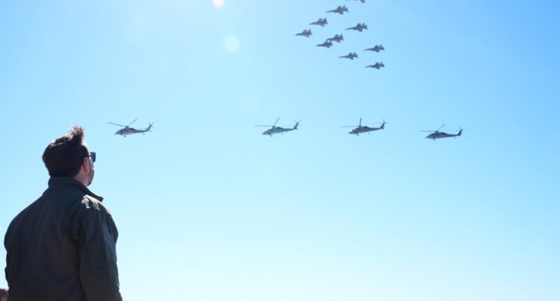 California police say shrapnel hits and damages a patrol vehicle during Marine Corps drills