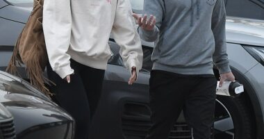 Catherine Tyldesley stepped out with her husband on Monday after her Coronation Street comeback was confirmed eight years after leaving the soap