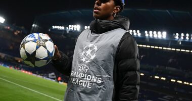 Thiago Silva's son Isago, 16, was on ballboy duty for Chelsea against Benfica on Tuesday