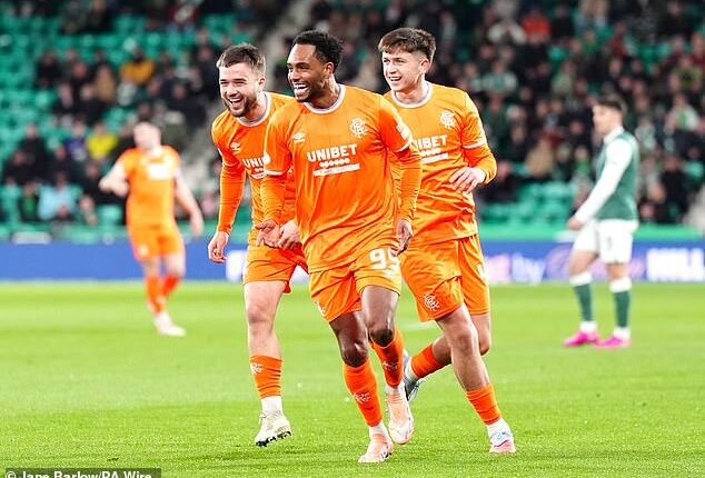 The striker fired in an early opener at Easter Road that proved to be the winner