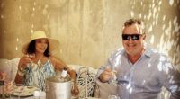 Piers Morgan enjoys a socially distanced lunch with Dame Joan Collins at their favourite restaurant, Club 55, on Pampelonne beach in St Tropez