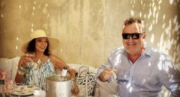 Piers Morgan enjoys a socially distanced lunch with Dame Joan Collins at their favourite restaurant, Club 55, on Pampelonne beach in St Tropez
