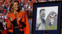 Broncos owner Carrie Walton Penner clap during Demaryius Thomas' posthumous induction