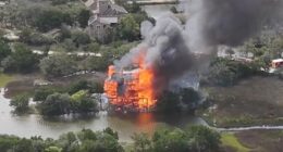 Circuit Court Judge Diane Goodstein¿s home in Edisto Beach burned to the ground over the weekend after being engulfed by a massive fire
