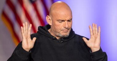 U.S. Senator John Fetterman during the sixth installment of The Senate Project moderated by FOX NEWS anchor Shannon Bream at the Edward M. Kennedy Institute for the United States Senate on June 2, 2025 in Boston, Massachusetts