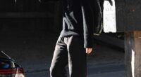 Diane Keaton's grieving son Duke was seen for the first time after his mother's death as he left the late actress' LA home on Sunday, dressed all in black