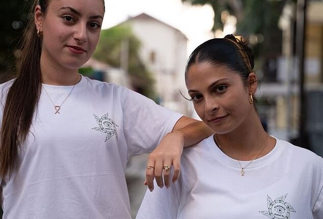 Karina Ariev (left) and Daniella Gilboa (right), both on mandatory national service with the all-female battalion of unarmed Border Observers, were taken hostage by Hamas on October 7, 2023. Pictured here after their release