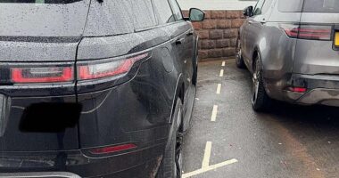 It comes as drivers in Paignton previously vented their anger at being hit with parking fines for 'overhanging' cars (pictured)