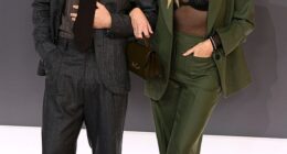 Emma Bunton attended the London premiere of Victoria Beckham 's new Netflix documentary on the arm of her son Beau
