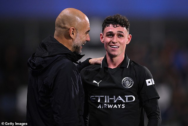 Emotional Pep Guardiola hails Phil Foden for opening up on mental health as Man City boss insists star's 'joy, laugh and voice in the dressing room are back'