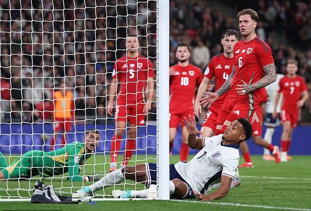 England striker Ollie Watkins suffered a sickening looking injury during his side's friendly clash with Wales