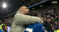 Enzo Maresca celebrated his side's winner against Liverpool by running down the touchline