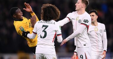 Liam Delap recorded Chelsea's sixth red card in their last nine games on Wednesday night