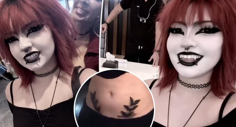 Farrah Abraham's daughter Sophia, 16, gets permanent fangs after debuting massive stomach tattoo