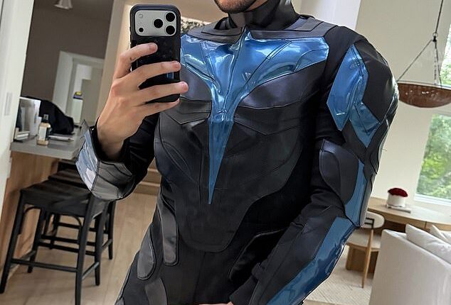 Beauty influencer Manny MUA (pictured) went viral on social media after sharing a photo of himself dressed up as Nightwing