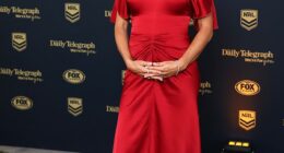 The rugby WAGs and footy personalities were out in force at the 2025 Dally M Awards at Royal Randwick Racecourse in Sydney on Wednesday night. Leading the charge was Fox Sports presenter Eloise Sohier who debuted her baby bump on the red carpet