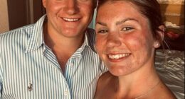 Harley Pearce, the son of football legend Stuart Pearce, pictured with his girlfriend Holly Watts