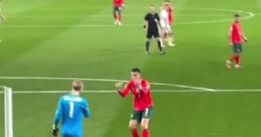 Cristiano Ronaldo was involved in a heated spat with Ireland goalkeeper Caoimhin Kelleher