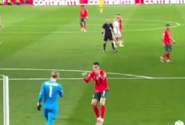 Cristiano Ronaldo was involved in a heated spat with Ireland goalkeeper Caoimhin Kelleher