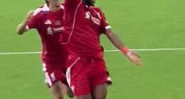 Former Liverpool star Ryan Babel recreated Diogo Jota's goal celebration in tribute
